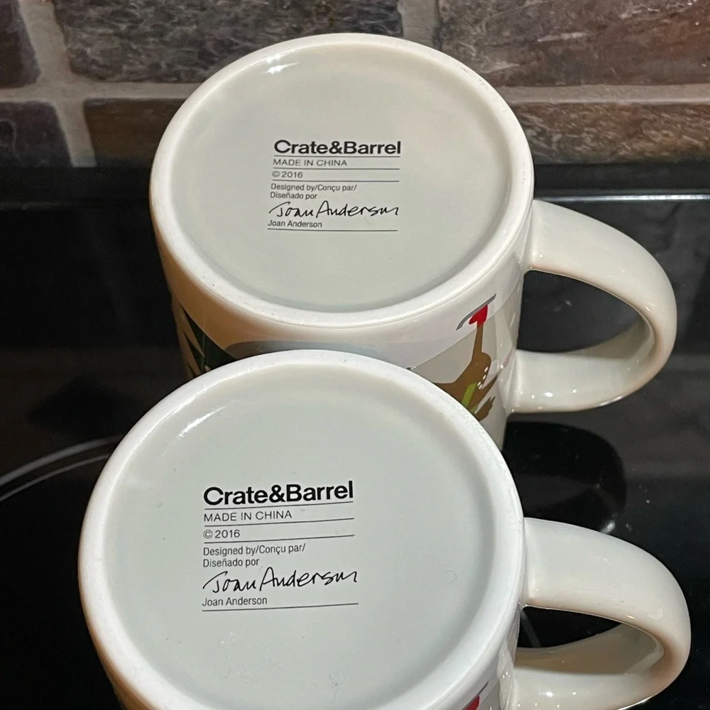 New Reindeer themed ceramic mugs from Crate and Barrel - Set of 2